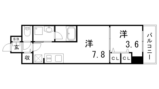 クロスレジデンス神戸元町の間取り