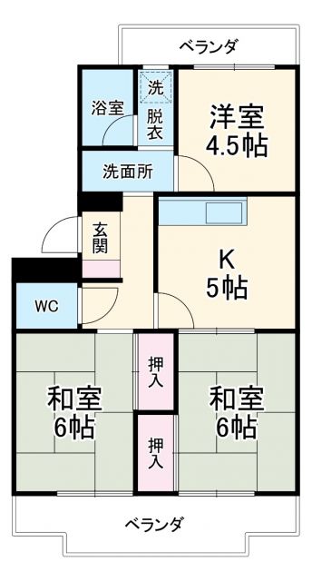 豊橋市東小池町のマンションの間取り