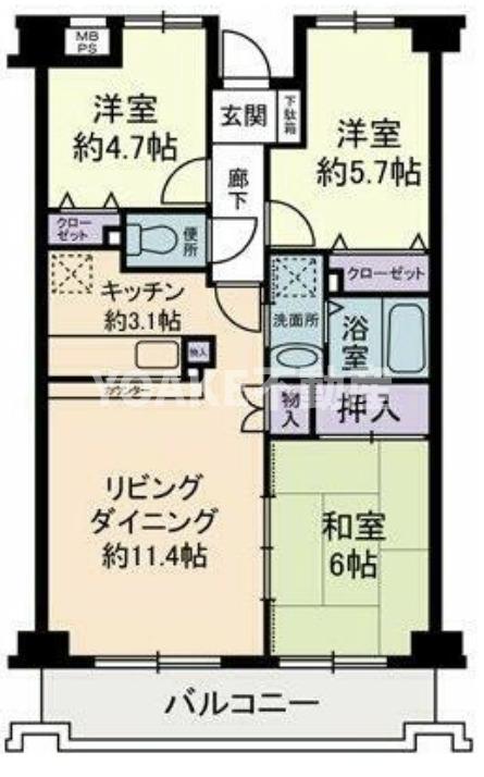 エントピアつきみ野の間取り