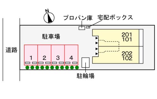 【ウィステリアの駐車場】