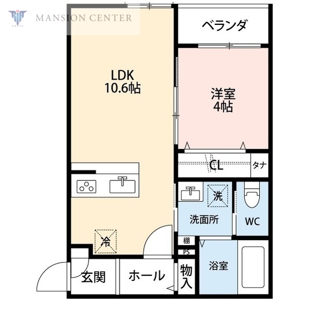 新潟市東区紫竹のアパートの間取り