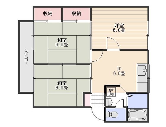 ビューラー福島Ｃ棟の間取り