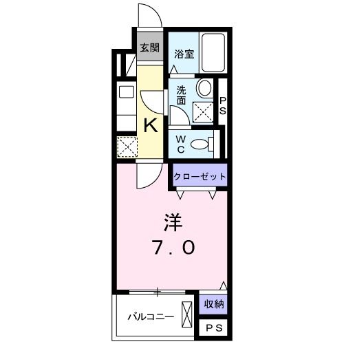 静岡市駿河区曲金のマンションの間取り