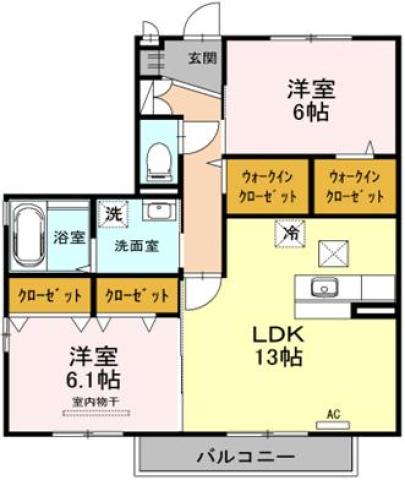 サンフラワーガーデン A棟の間取り