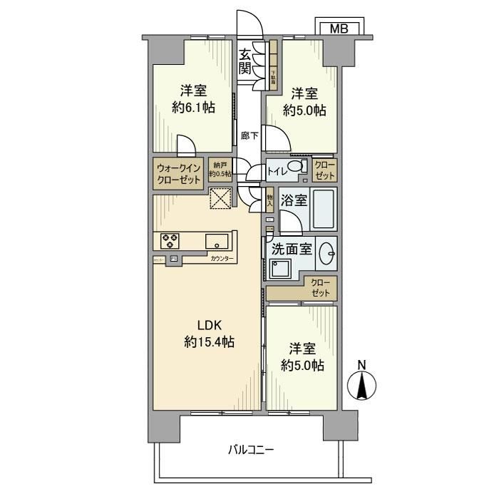 町田市鶴間のマンションの間取り