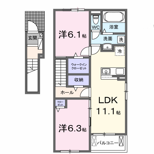 ロータスパークＢの間取り