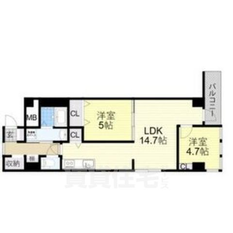 堺市堺区戎之町東のマンションの間取り