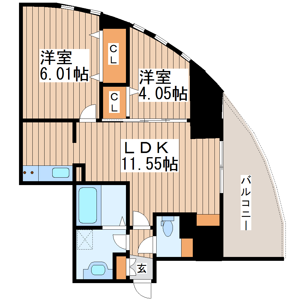 コンフォートレジデンス仙台東口の間取り