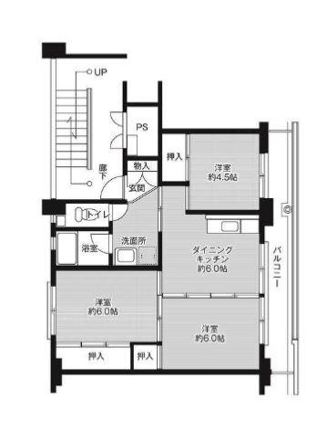 ビレッジハウス野間田2号棟の間取り