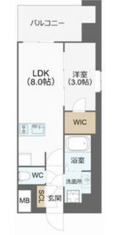 ArtizA王子公園D.C.の間取り