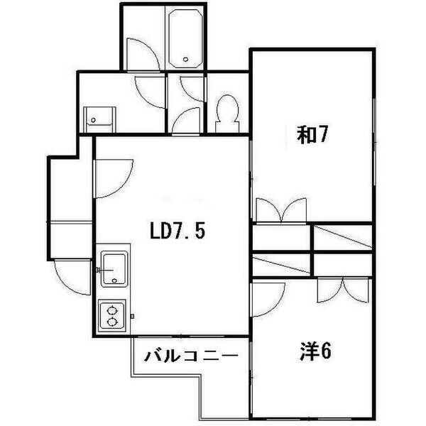 札幌市中央区南二十四条西のマンションの間取り