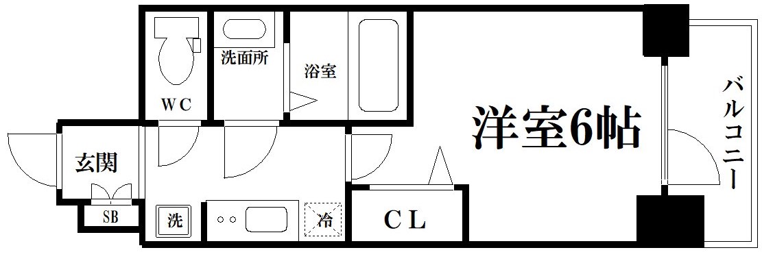 【プレサンス松屋町ヴェルデスの間取り】