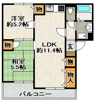 ウエストオーリンの間取り