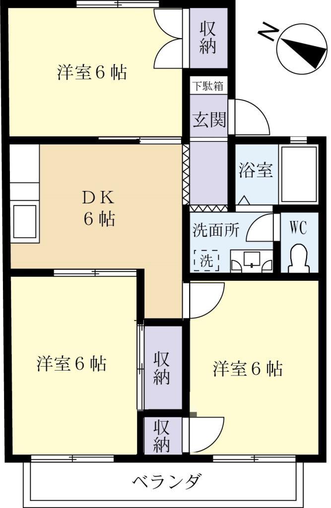 セジュール梅園の間取り