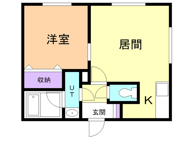 苫小牧市緑町のアパートの間取り