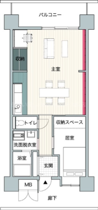 コーシャハイツ港の間取り