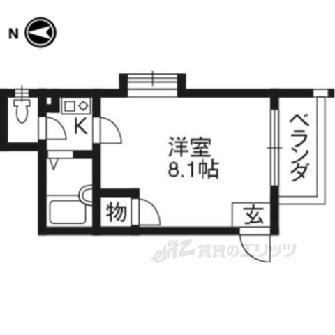 京都市伏見区桃山水野左近西町のマンションの間取り