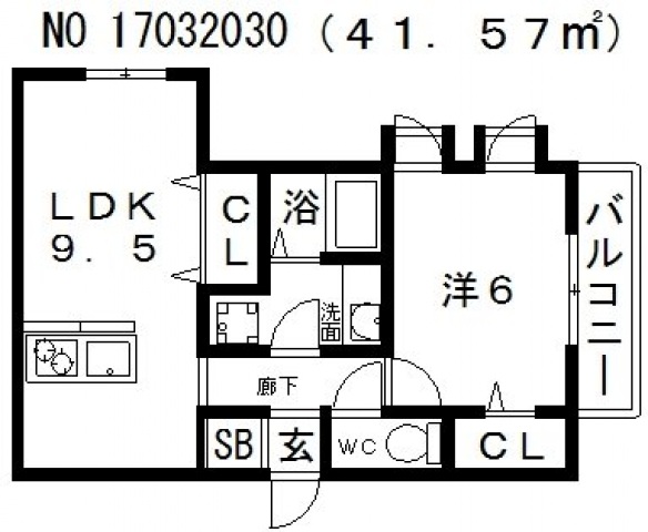 大阪市住吉区殿辻のアパートの間取り