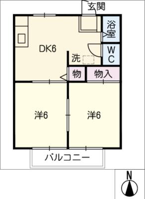 サンシティーにわ　Ｂ棟の間取り