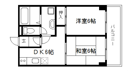 京都市上京区閻魔前町のマンションの間取り