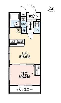 杉並区宮前のマンションの間取り