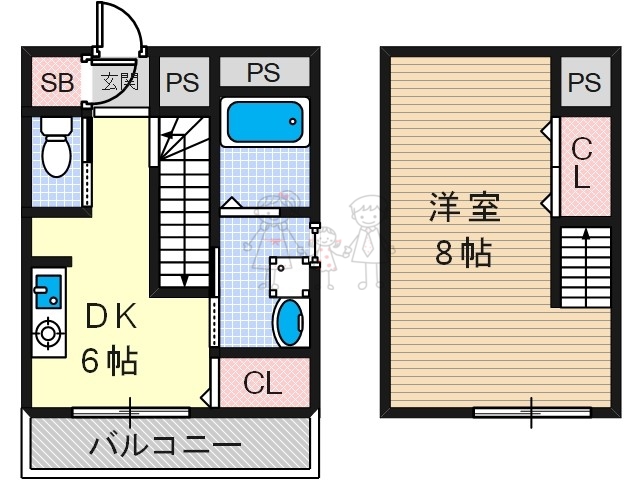 【大阪市住吉区我孫子東のマンションの間取り】