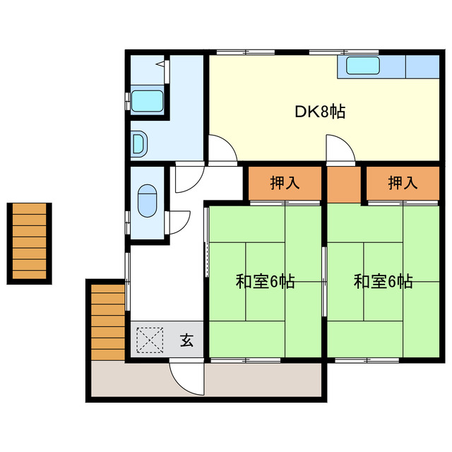 松花邸A棟の間取り