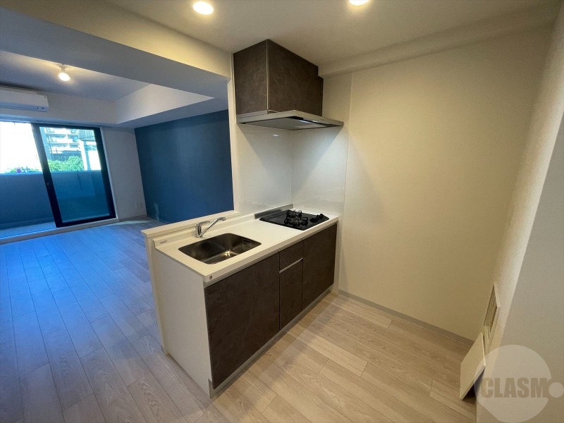 キッチン　２口コンロのシステムキッチン