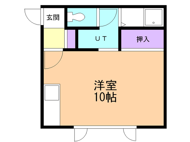 函館市深堀町のアパートの間取り