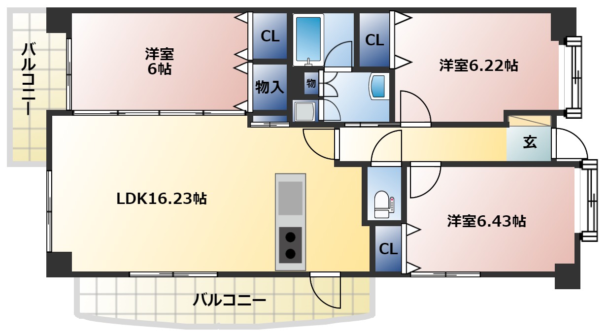 Ground　Hillsの間取り