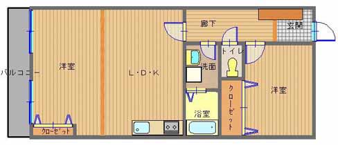 長崎県西彼杵郡長与町吉無田郷（マンション）の賃貸物件の間取り