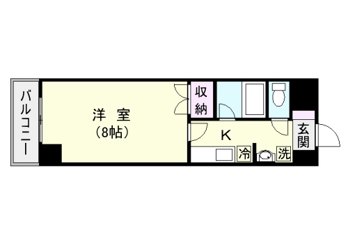 鹿児島市柳町のマンションの間取り