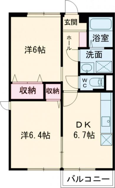 宇土市高柳町のアパートの間取り