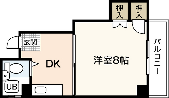 広島市中区南竹屋町のマンションの間取り