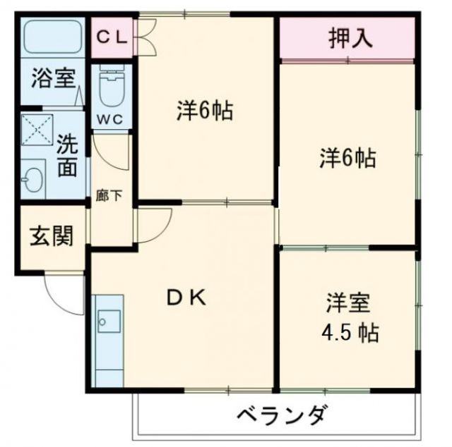 福知山市石原のアパートの間取り