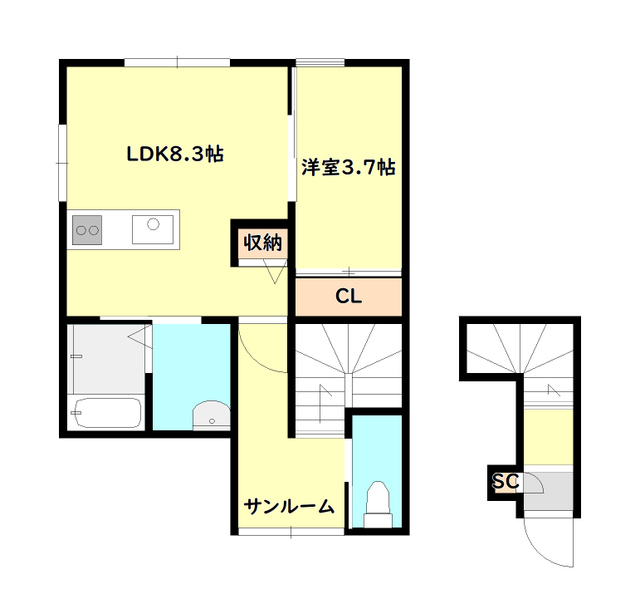 アチーブかやまの間取り