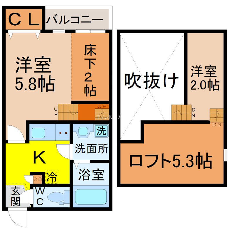 ヴィサージュ新栄の間取り