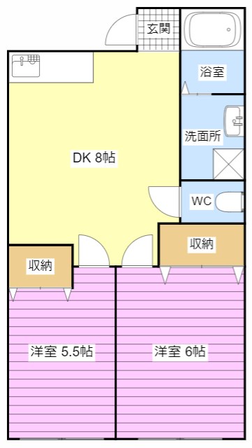 【ラクス浜松北Bの間取り】