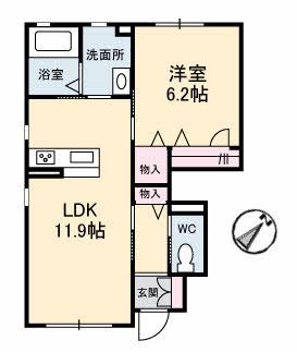 ルピナス岡南の間取り