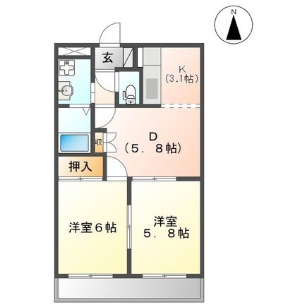 揖保郡太子町糸井のアパートの間取り