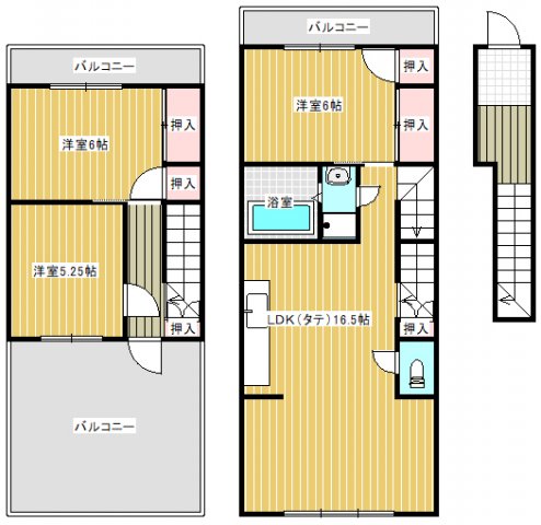 【白山アパートの間取り】