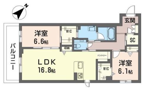 さいたま市緑区美園のマンションの間取り