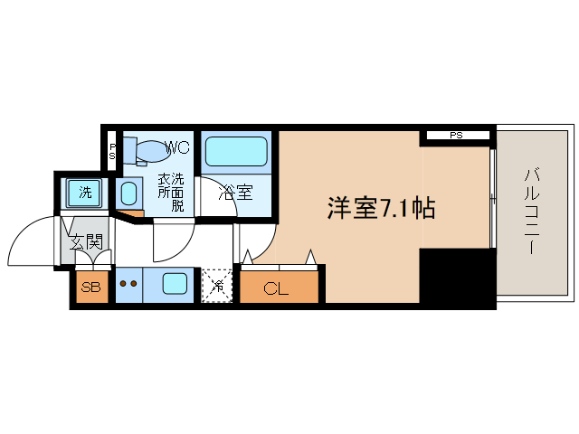 エスライズ御堂筋本町の間取り