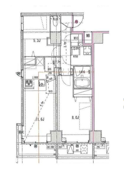 北区田端新町のマンションの間取り