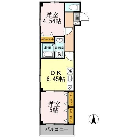 福岡市早良区百道のマンションの間取り