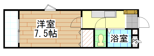 北九州市八幡西区熊西のアパートの間取り