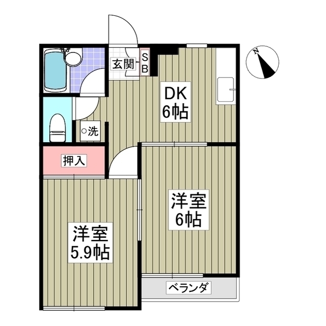 田中ハイツの間取り