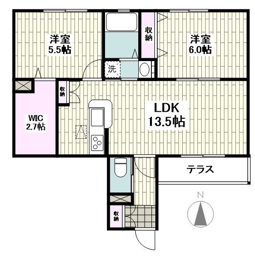 小田原市早川のアパートの間取り