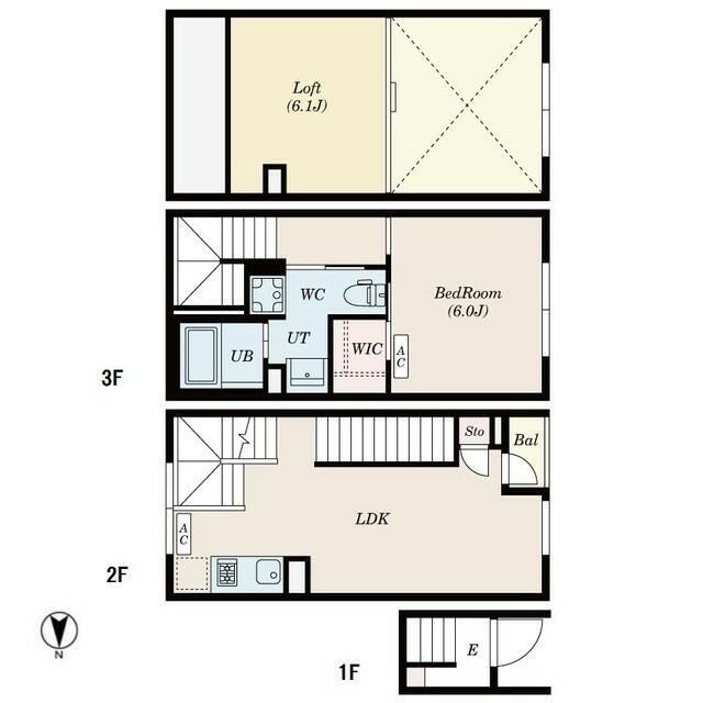 目黒区自由が丘のマンションの間取り