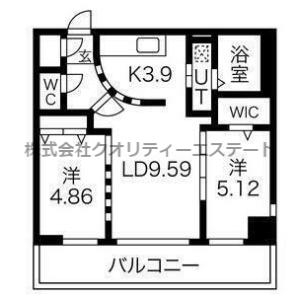 コローレ知事公館前の間取り